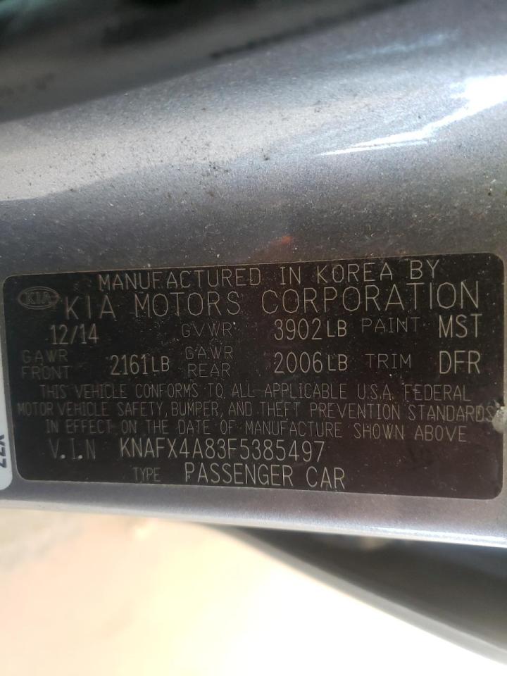 Photo 10 from auction – 2015 KIA FORTE EX with VIN KNAFX4A83F5385497