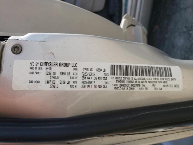 Photo 10 from auction – 2010 CHRYSLER TOWN & COU with VIN 2A4RR7DX1AR322578