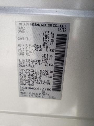 Photo 10 from auction – 2016 NISSAN PATHFINDER with VIN 5N1AR2MM6GC612260