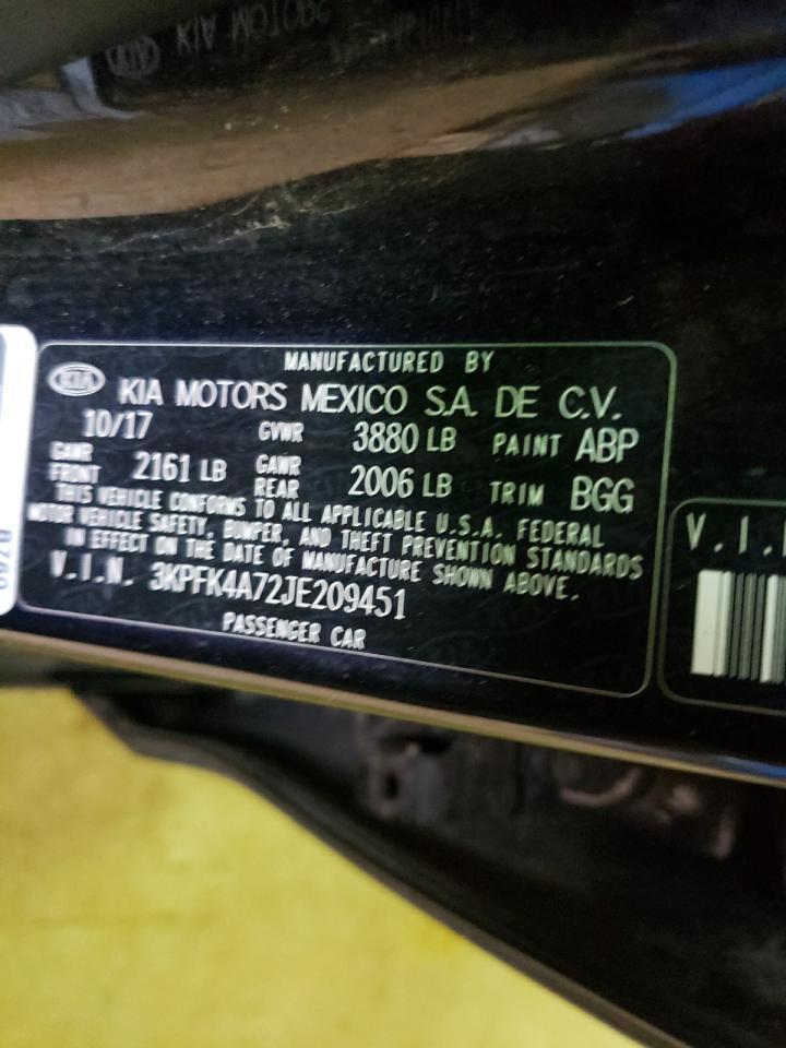 Photo 10 from auction – 2018 KIA FORTE LX with VIN 3KPFK4A72JE209451