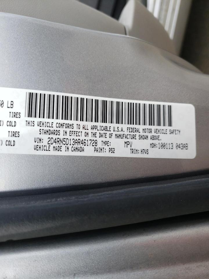 Photo 10 from auction – 2010 DODGE GRAND CARA with VIN 2D4RN5D13AR461728
