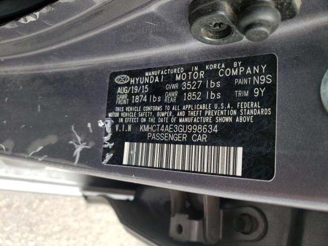 Photo 10 from auction – 2016 HYUNDAI ACCENT SE with VIN KMHCT4AE3GU998634