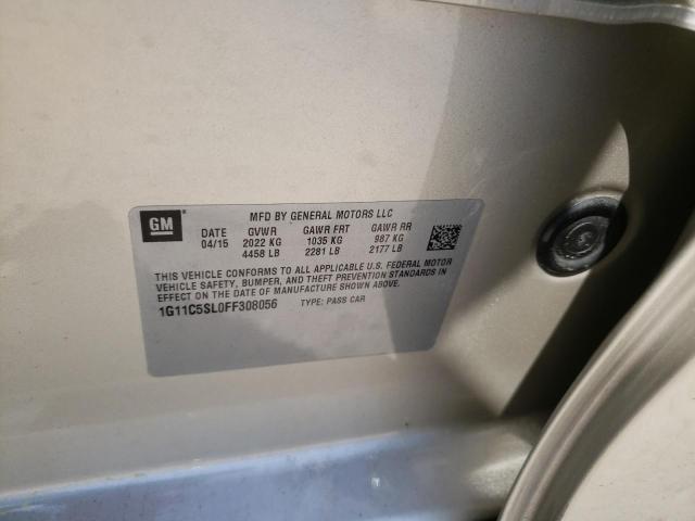 Photo 10 from auction – 2015 CHEVROLET MALIBU 1LT with VIN 1G11C5SL0FF308056