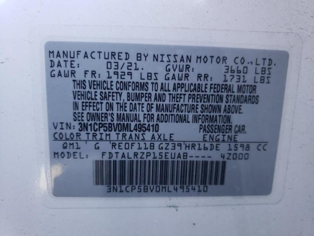 Photo 10 from auction – 2021 NISSAN KICKS S with VIN 3N1CP5BV0ML495410