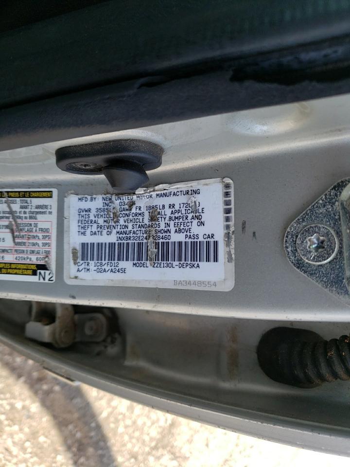 Photo 10 from auction – 2004 TOYOTA COROLLA CE with VIN 1NXBR32E24Z328460