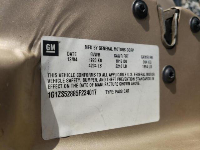 Photo 10 from auction – 2005 CHEVROLET MALIBU with VIN 1G1ZS52885F224017