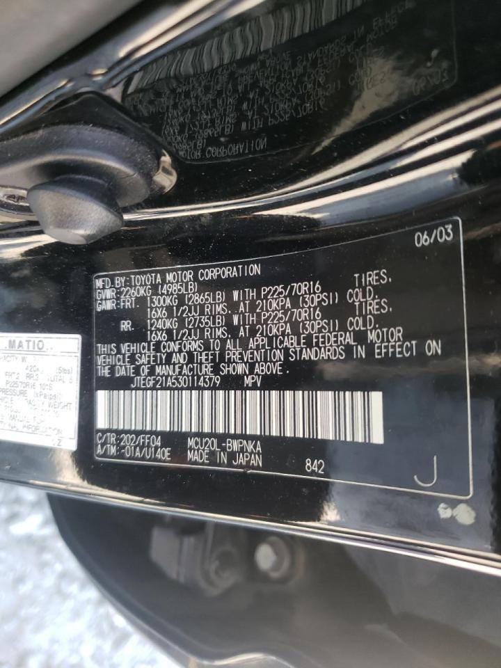 Photo 19 from auction – 2003 TOYOTA HIGHLANDER with VIN JTEGF21A530114379