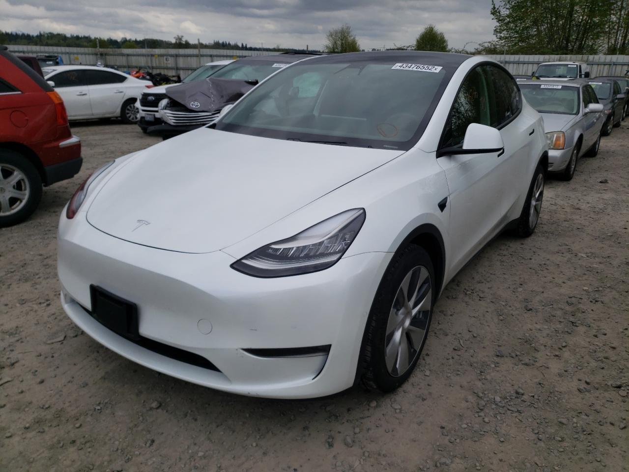 Фото 2 с аукциона – 2021 TESLA MODEL Y с VIN 5YJYGDEEXMF065729