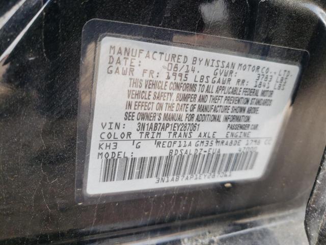 Photo 10 from auction – 2014 NISSAN SENTRA S with VIN 3N1AB7AP1EY287061