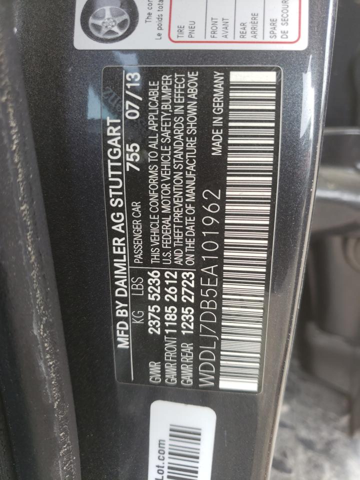 Photo 10 from auction – 2014 MERCEDES-BENZ CLS CLASS with VIN WDDLJ7DB5EA101962