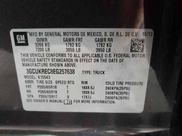 Photo 10 from auction – 2014 CHEVROLET SILVERADO with VIN 3GCUKREC8EG257638