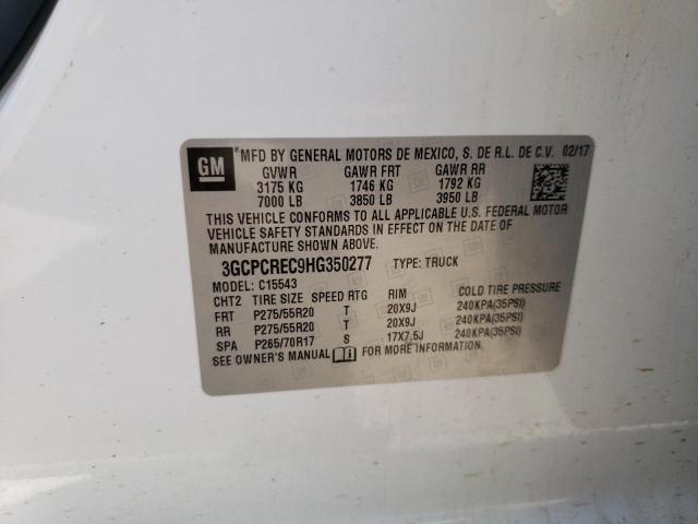 Photo 10 from auction – 2017 CHEVROLET SILVERADO with VIN 3GCPCREC9HG350277