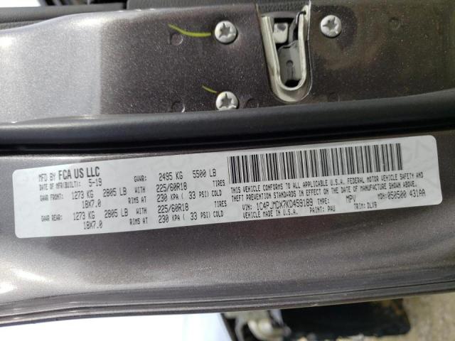 Photo 10 from auction – 2019 JEEP CHEROKEE L with VIN 1C4PJMDX7KD459189