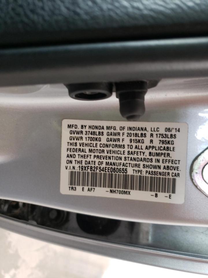 Photo 10 from auction – 2014 HONDA CIVIC LX with VIN 19XFB2F54EE060655