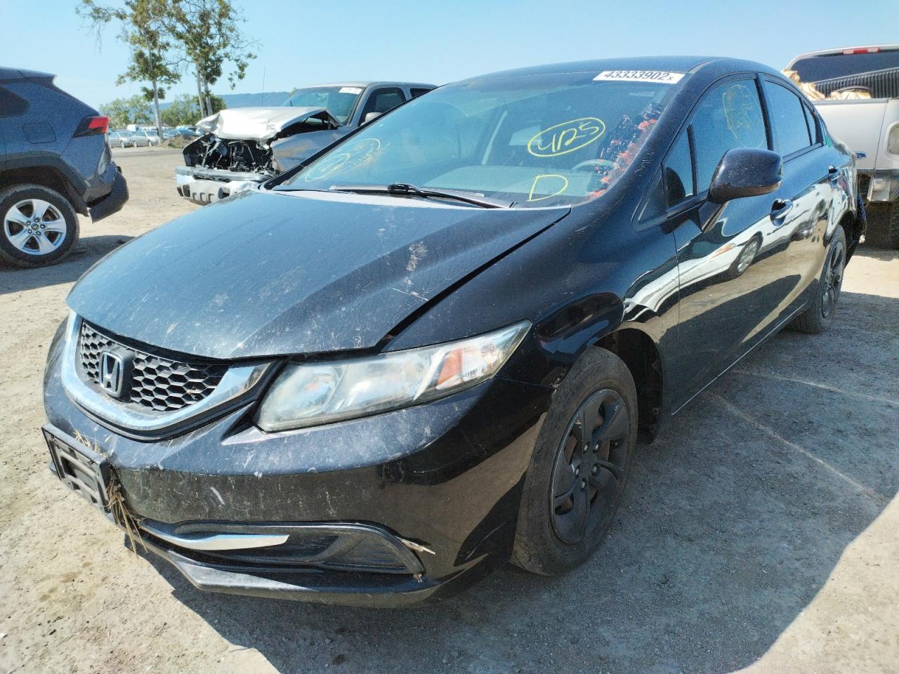 Photo 2 from auction – 2013 HONDA CIVIC LX with VIN 19XFB2F5XDE208032