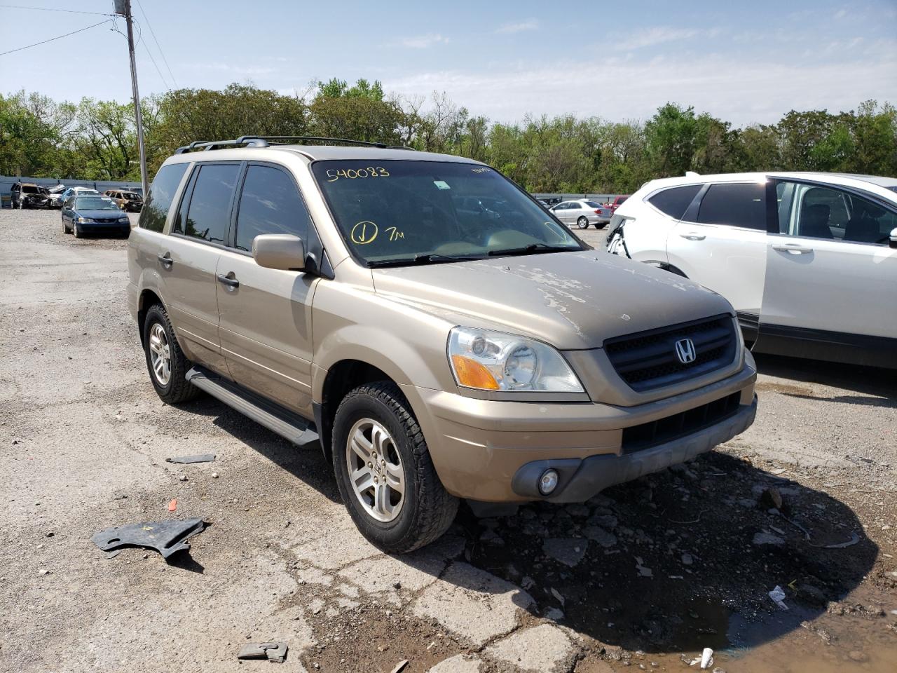 Photo 1 from auction – 2003 HONDA PILOT EXL with VIN 2HKYF18603H540083