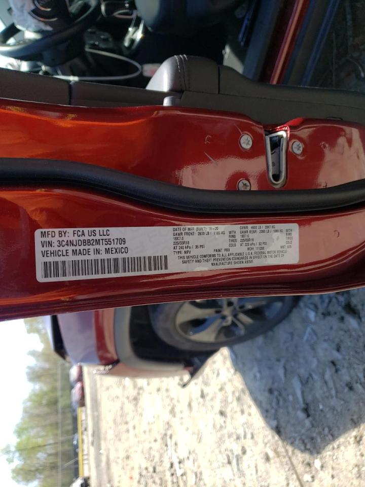 Photo 10 from auction – 2021 JEEP COMPASS LA with VIN 3C4NJDBB2MT551709