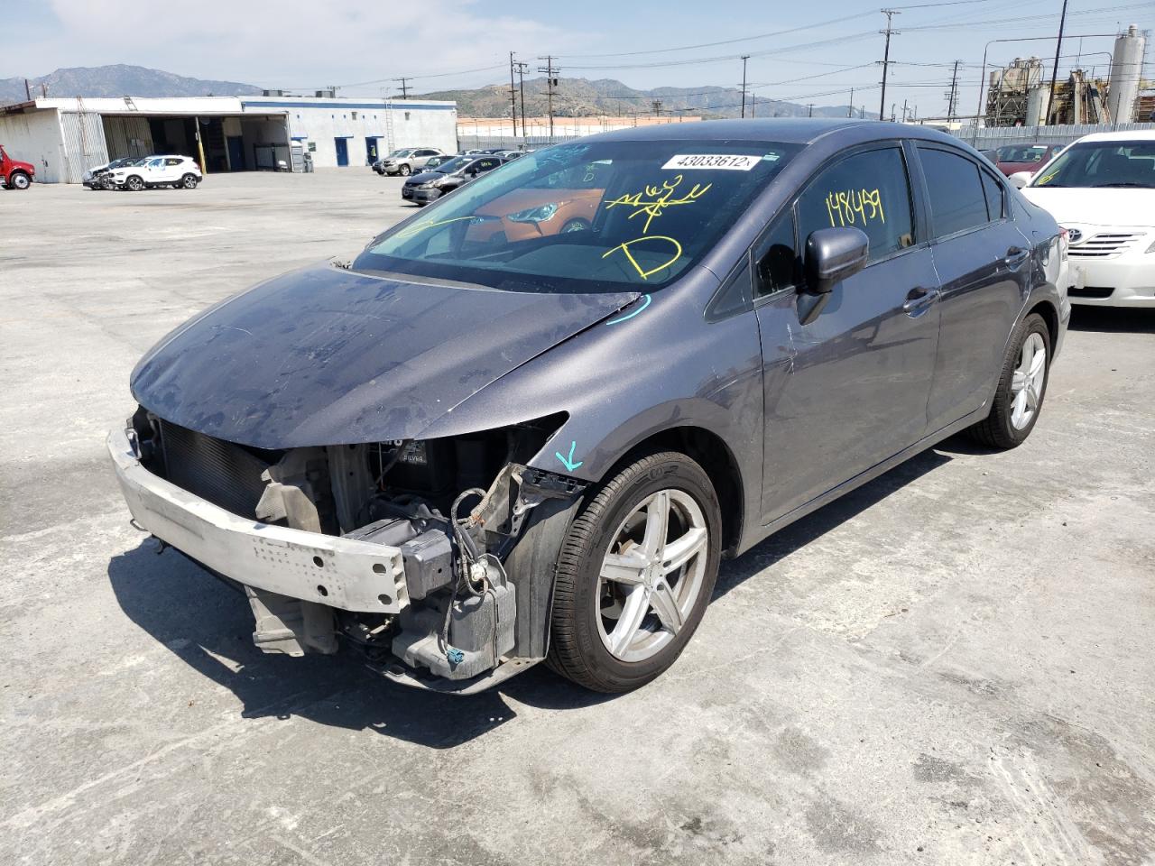 Photo 2 from auction – 2014 HONDA CIVIC LX with VIN 19XFB2F57EE270859