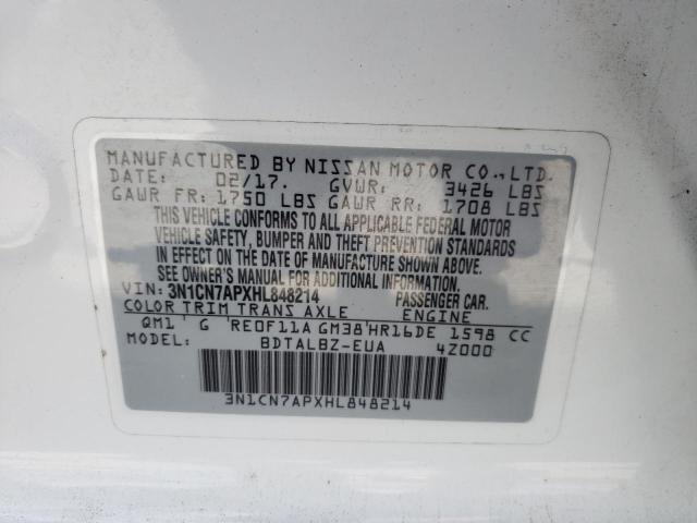 Photo 10 from auction – 2017 NISSAN VERSA S with VIN 3N1CN7APXHL848214
