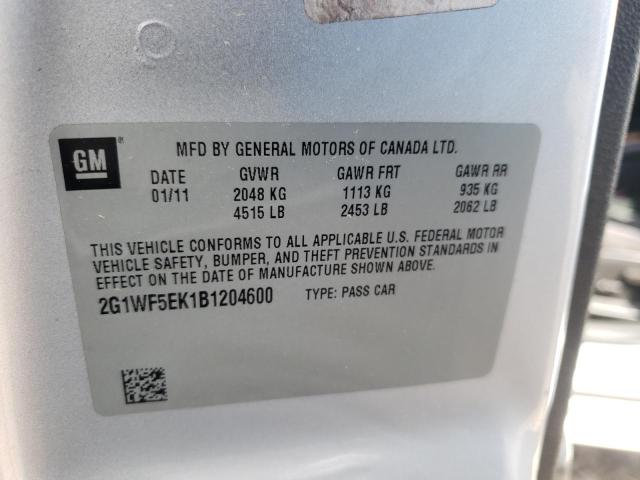 Photo 10 from auction – 2011 CHEVROLET IMPALA LS with VIN 2G1WF5EK1B1204600