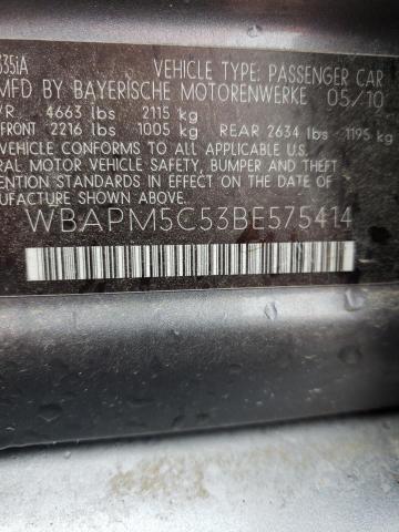 Photo 10 from auction – 2011 BMW 335 I with VIN WBAPM5C53BE575414
