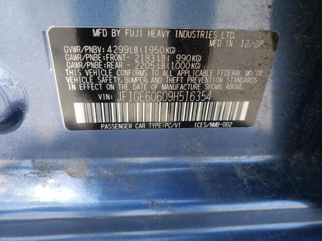 Photo 10 from auction – 2009 SUBARU IMPREZA 2. with VIN JF1GE60609H516354