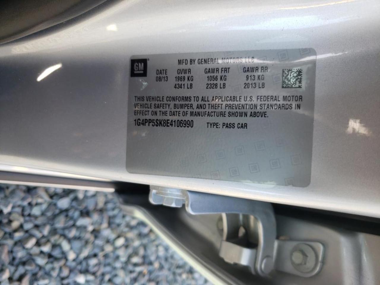 Photo 10 from auction – 2014 BUICK VERANO with VIN 1G4PP5SK8E4106990