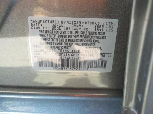 Photo 10 from auction – 2016 NISSAN SENTRA S with VIN 3N1AB7AP9GY235597