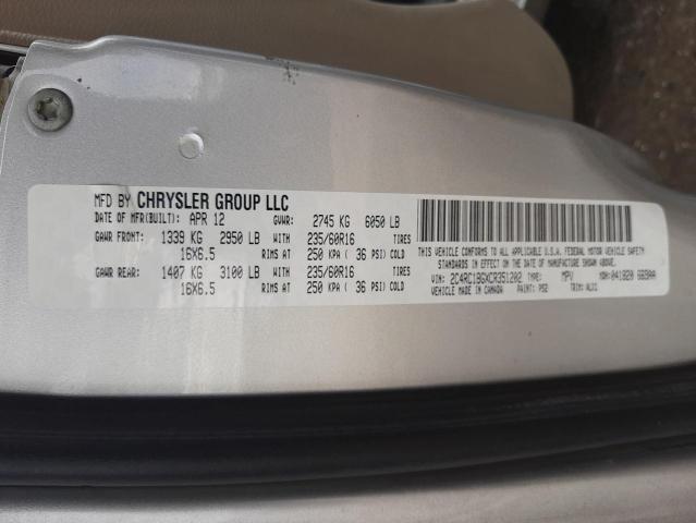 Photo 10 from auction – 2012 CHRYSLER TOWN & COU with VIN 2C4RC1BGXCR351202
