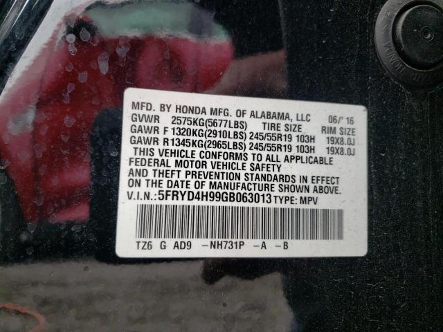 Photo 10 from auction – 2016 ACURA MDX ADVANC with VIN 5FRYD4H99GB063013