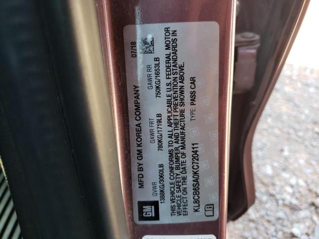 Photo 10 from auction – 2019 CHEVROLET SPARK LS with VIN KL8CB6SA0KC720411
