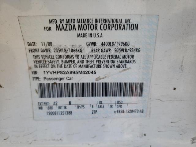 Zdjęcie 10 z aukcji – 2009 MAZDA 6 I z VIN 1YVHP82A995M42045