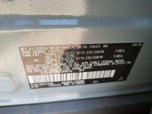Photo 10 from auction – 2021 TOYOTA RAV4 XLE P with VIN 2T3C1RFVXMC088818