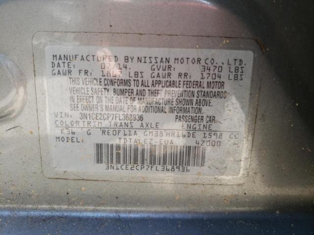 Photo 10 from auction – 2015 NISSAN VERSA NOTE with VIN 3N1CE2CP7FL368936