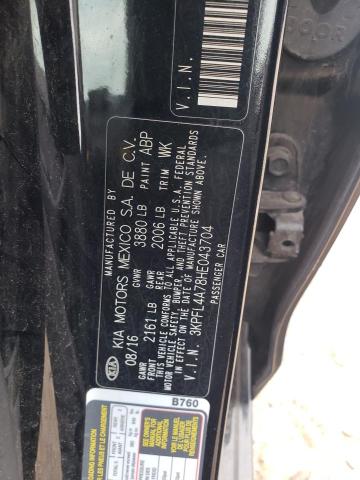 Photo 10 from auction – 2017 KIA FORTE LX with VIN 3KPFL4A78HE043704