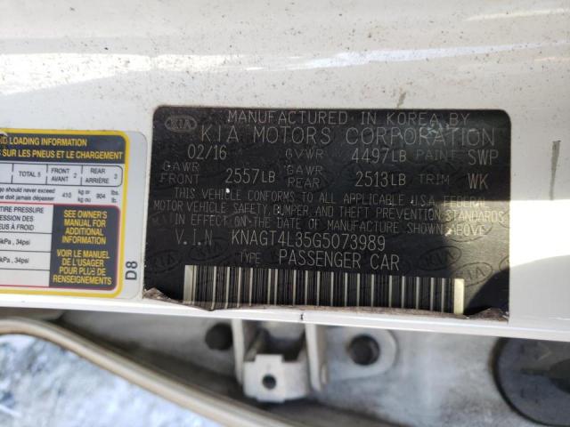 Photo 10 from auction – 2016 KIA OPTIMA LX with VIN KNAGT4L35G5073989