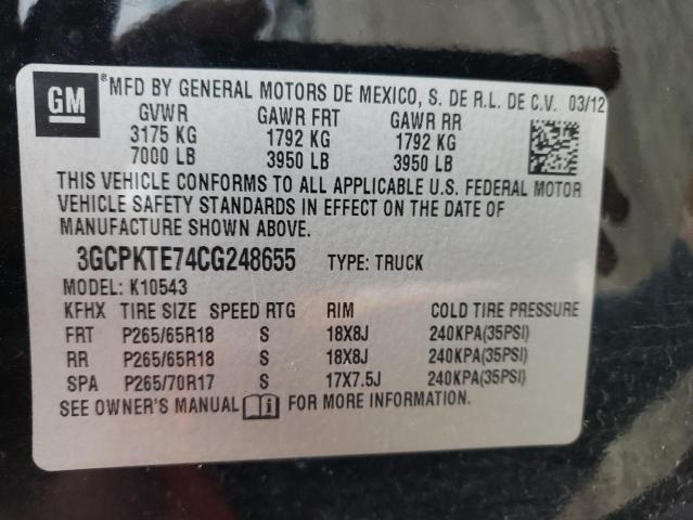 Photo 10 from auction – 2012 CHEVROLET SILVERADO with VIN 3GCPKTE74CG248655