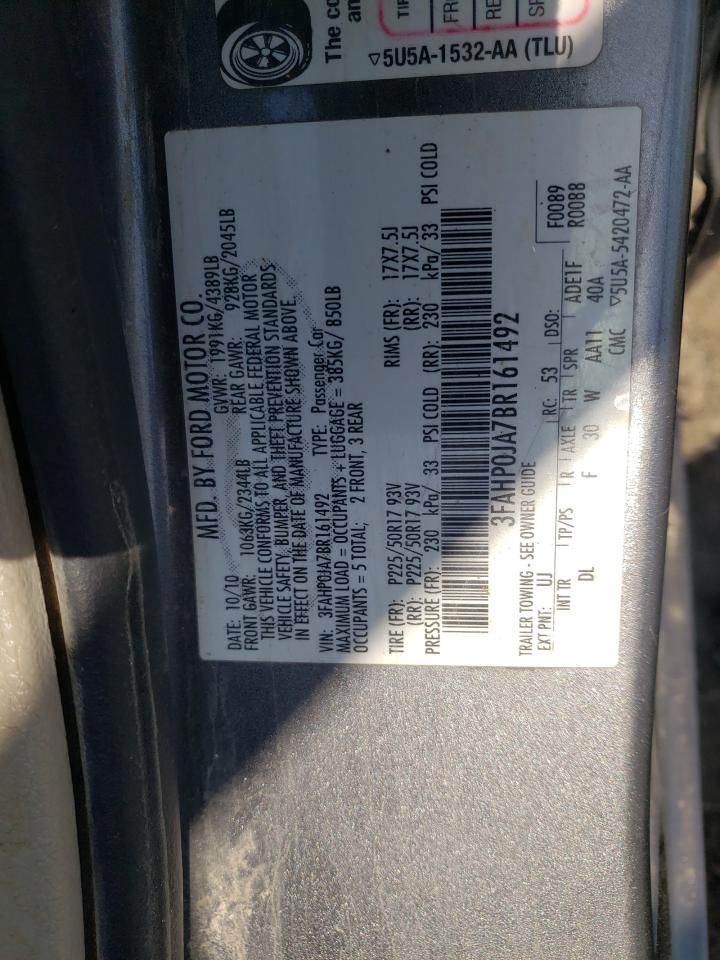 Photo 10 from auction – 2011 FORD FUSION HYB with VIN 3FAHP0JA7BR161492