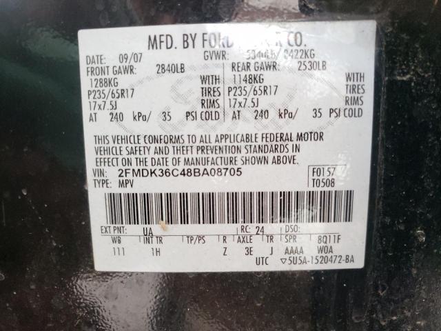 Photo 10 from auction – 2008 FORD EDGE SE with VIN 2FMDK36C48BA08705