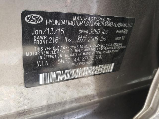 Photo 10 from auction – 2015 HYUNDAI ELANTRA with VIN 5NPDH4AE8FH633191