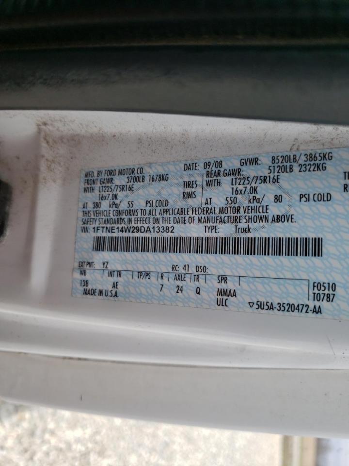 Photo 10 from auction – 2009 FORD ECONOLINE with VIN 1FTNE14W29DA13382