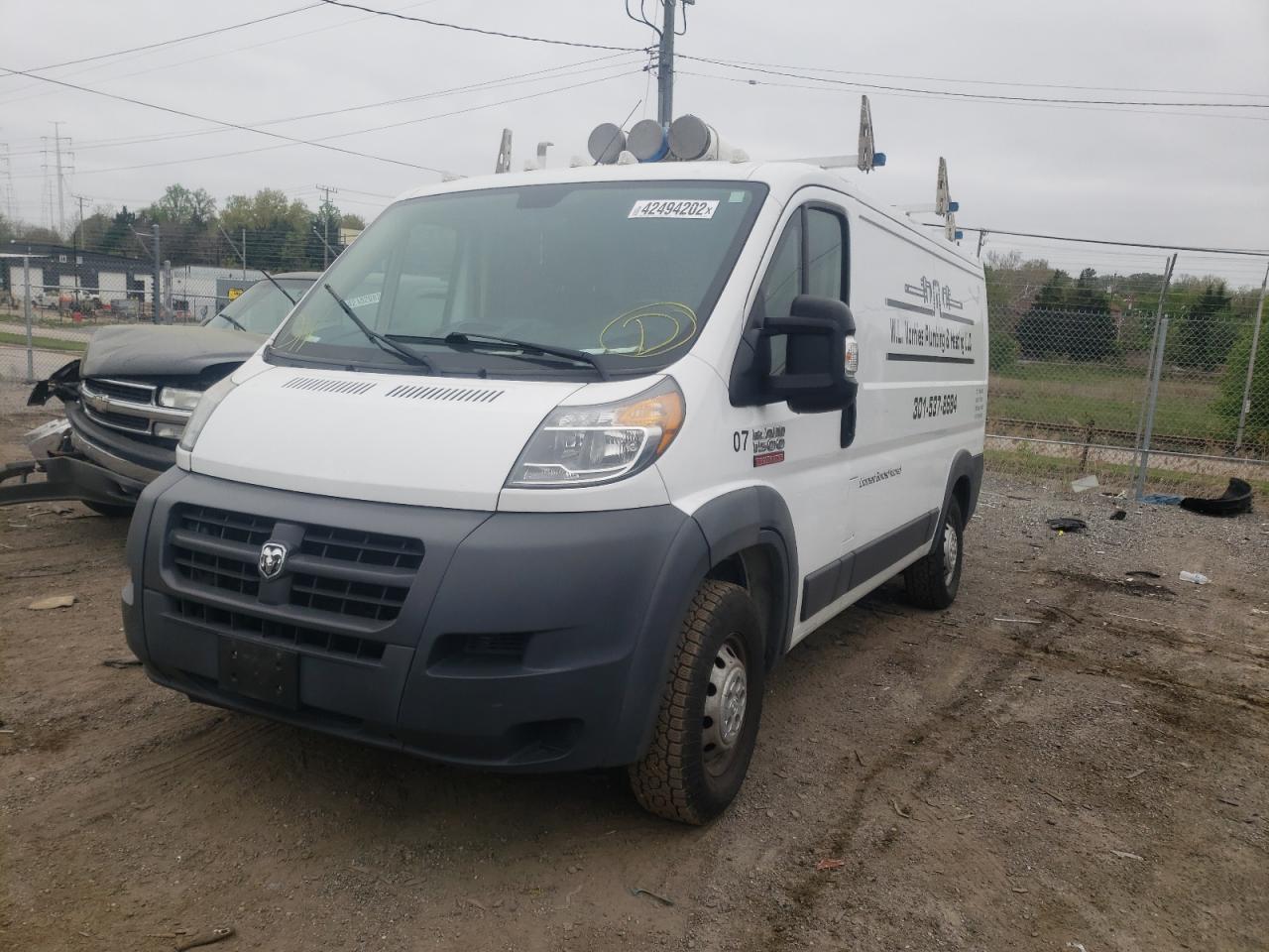Photo 2 from auction – 2017 RAM PROMASTER with VIN 3C6TRVAG4HE520515