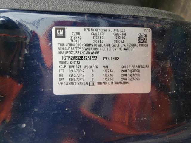 Photo 10 from auction – 2011 GMC SIERRA K15 with VIN 1GTR2VE32BZ231353