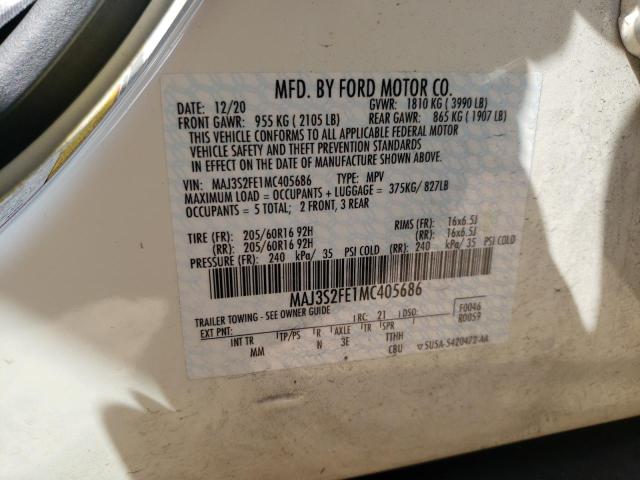Photo 10 from auction – 2021 FORD ECOSPORT S with VIN MAJ3S2FE1MC405686