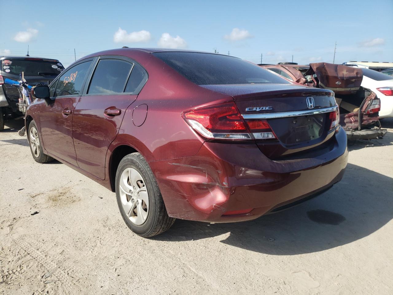 Photo 3 from auction – 2014 HONDA CIVIC LX with VIN 2HGFB2F5XEH542956