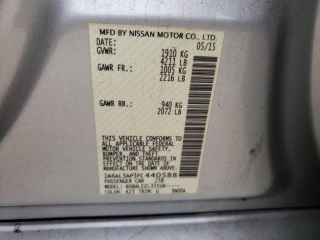 Photo 10 from auction – 2015 NISSAN ALTIMA 2.5 with VIN 1N4AL3AP3FC440588