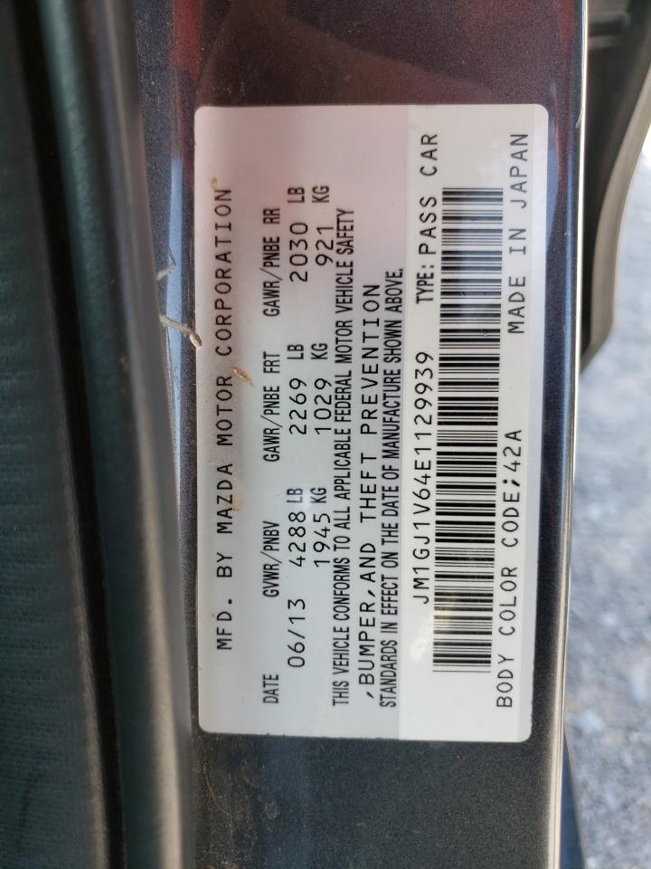 Photo 10 from auction – 2014 MAZDA 6 TOURING with VIN JM1GJ1V64E1129939