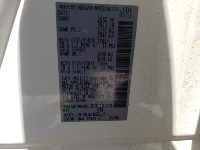 Photo 10 from auction – 2013 NISSAN PATHFINDER with VIN 5N1AR2MMXDC635228