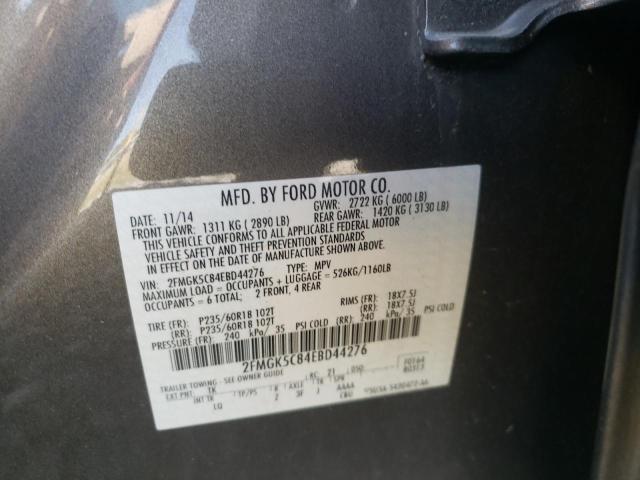 Photo 10 from auction – 2014 FORD FLEX SEL with VIN 2FMGK5C84EBD44276