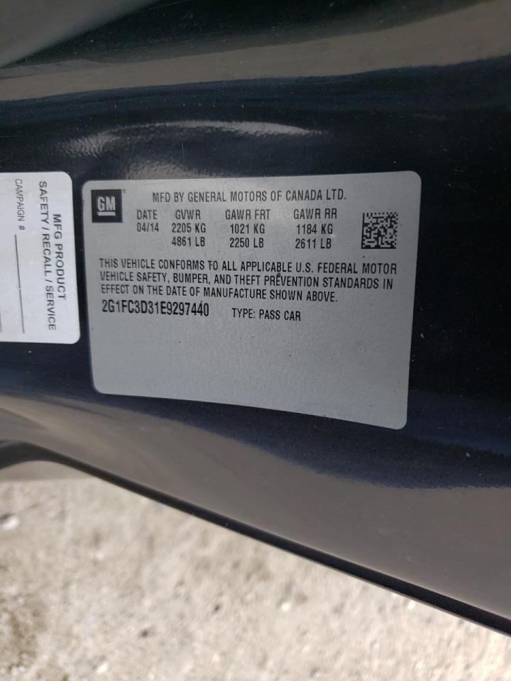 Photo 10 from auction – 2014 CHEVROLET CAMARO LT with VIN 2G1FC3D31E9297440